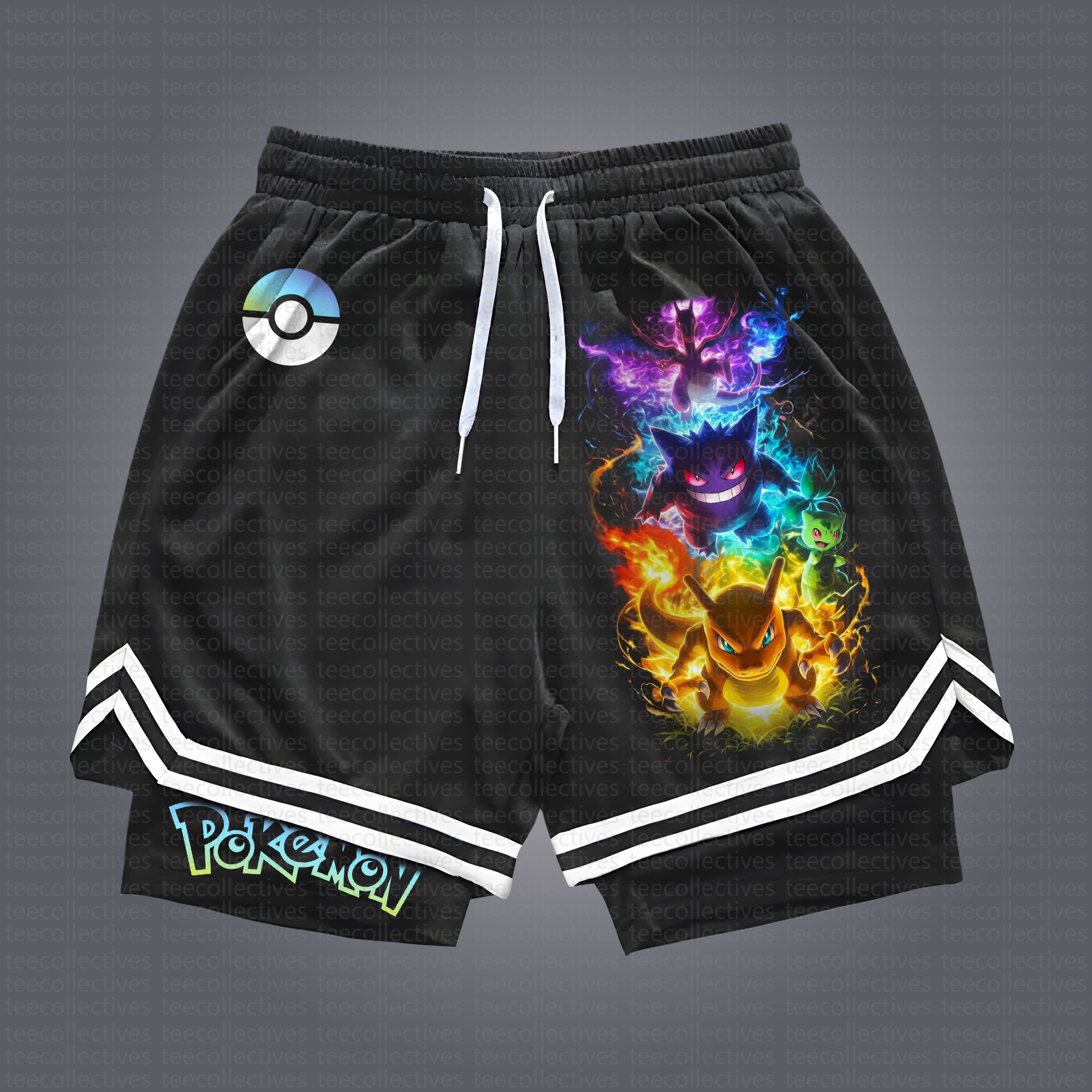 Unisex “Pokemon” Casual Streetwear Shorts
