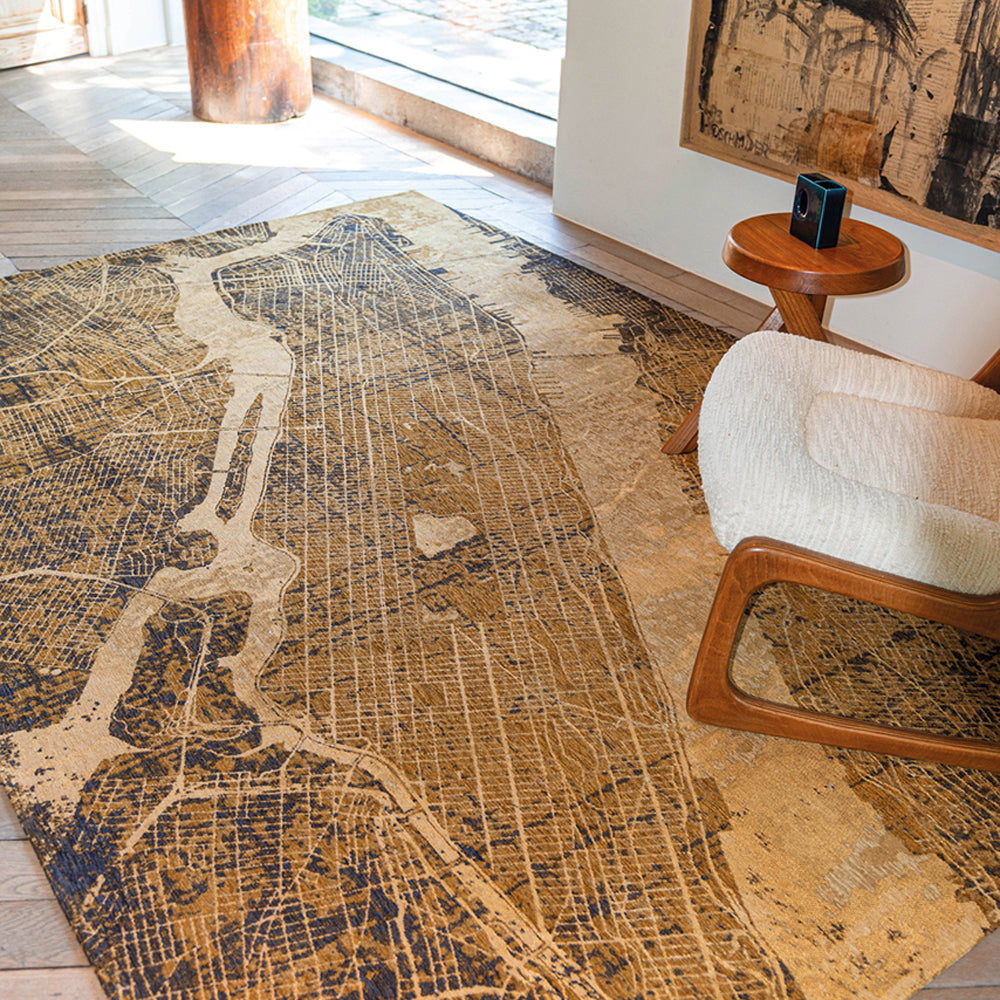 Louis de Poortere Cities Vloerkleed 140 x 200 cm - Gatsby Gold