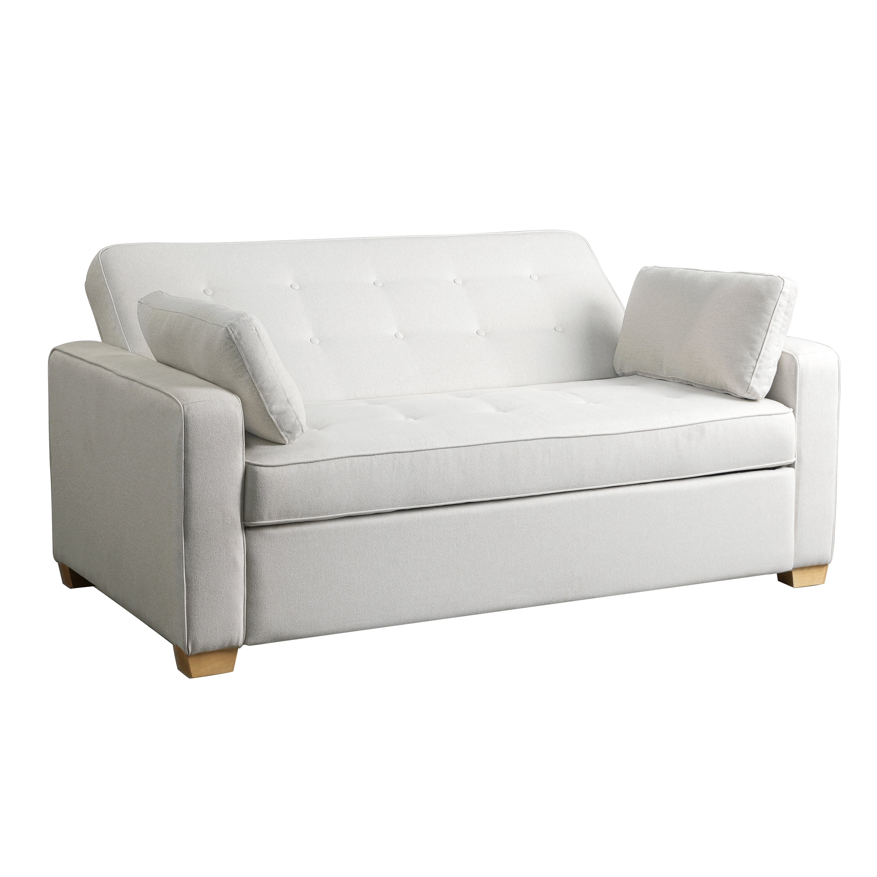 Serta Dream Convertibles Monroe Modern Polyester Convertible Queen Sofa Bed with Pillows Grey - Image 24
