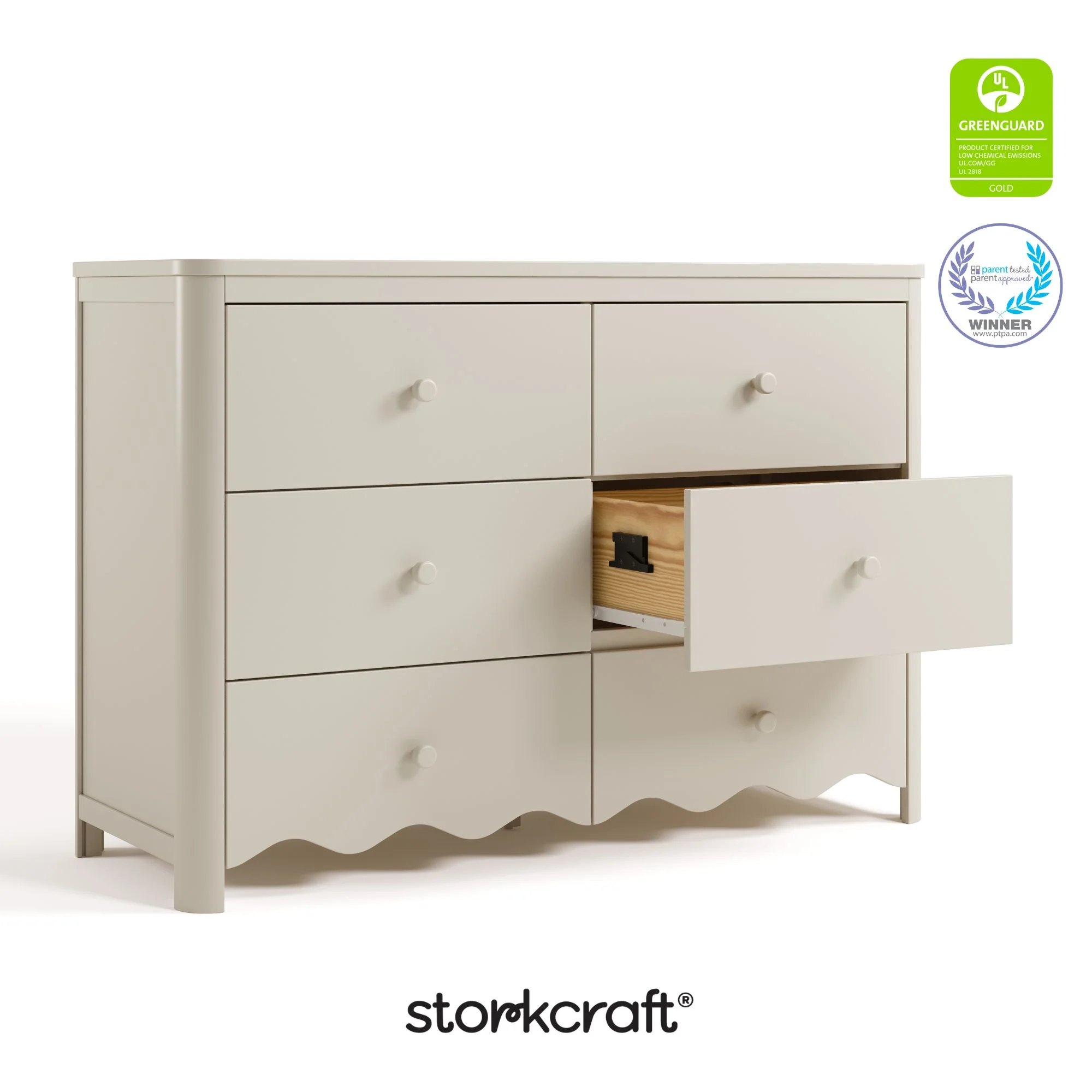Storkcraft Casablanca 6 Drawer Nursery Dresser, Sage - Image 21
