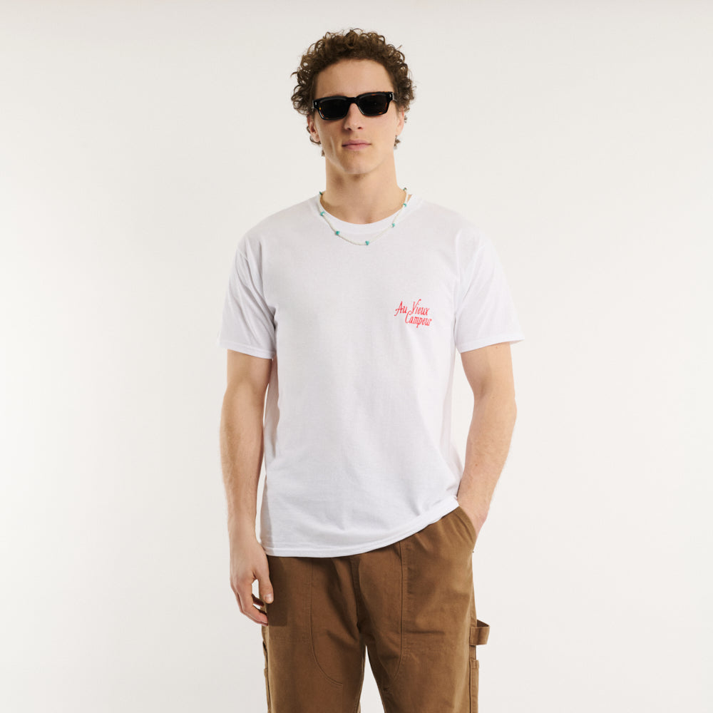 Au Vieux Campeur - T-shirt Montagne - Blanc
