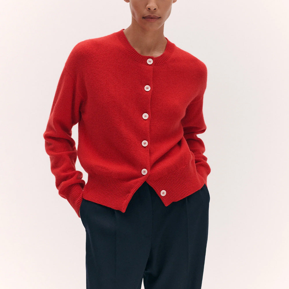 & Daughter - Cardigan Ada - Rouge Poppy