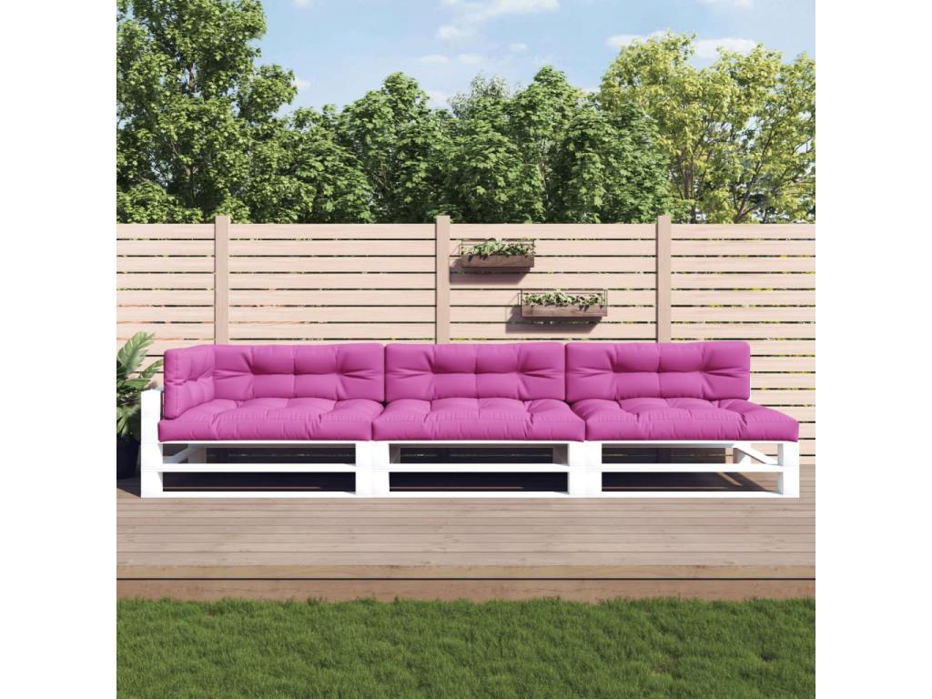 Cojines de palet 7 piezas Joliven rosa