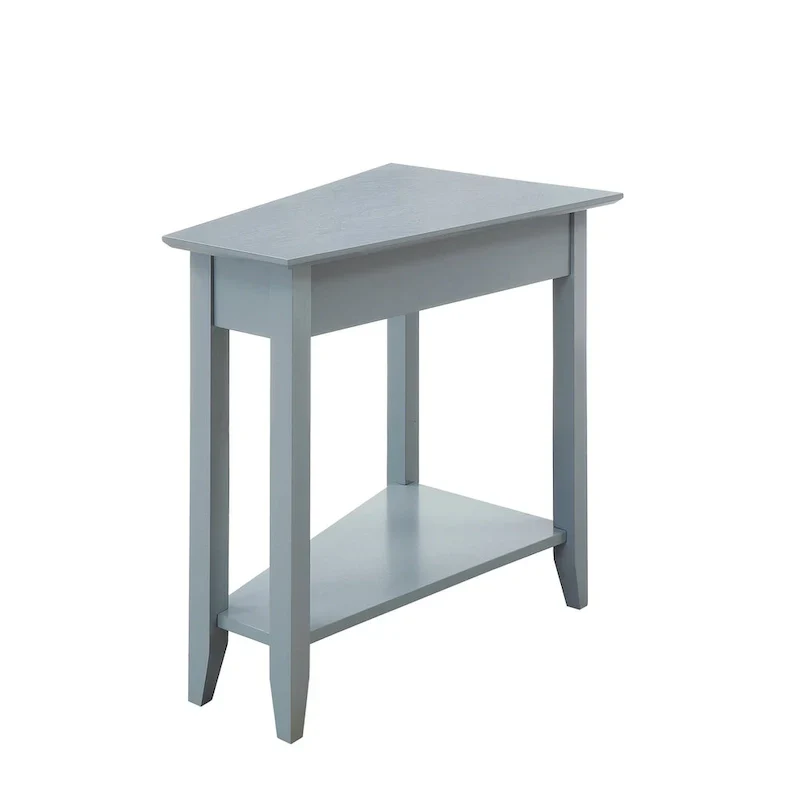 American Heritage Wedge End Table with Shelf by Convenience Concepts