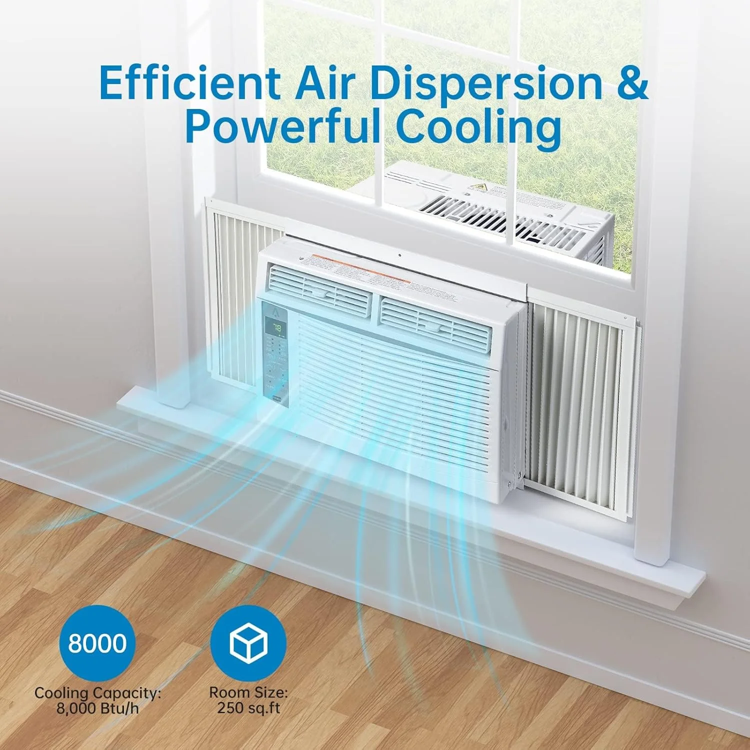 GAOMON Smart 6000 BTU Window Air Conditioner - WiFi - Enabled AC with Remote & App Control, Timer, Sleep Mode, Easy