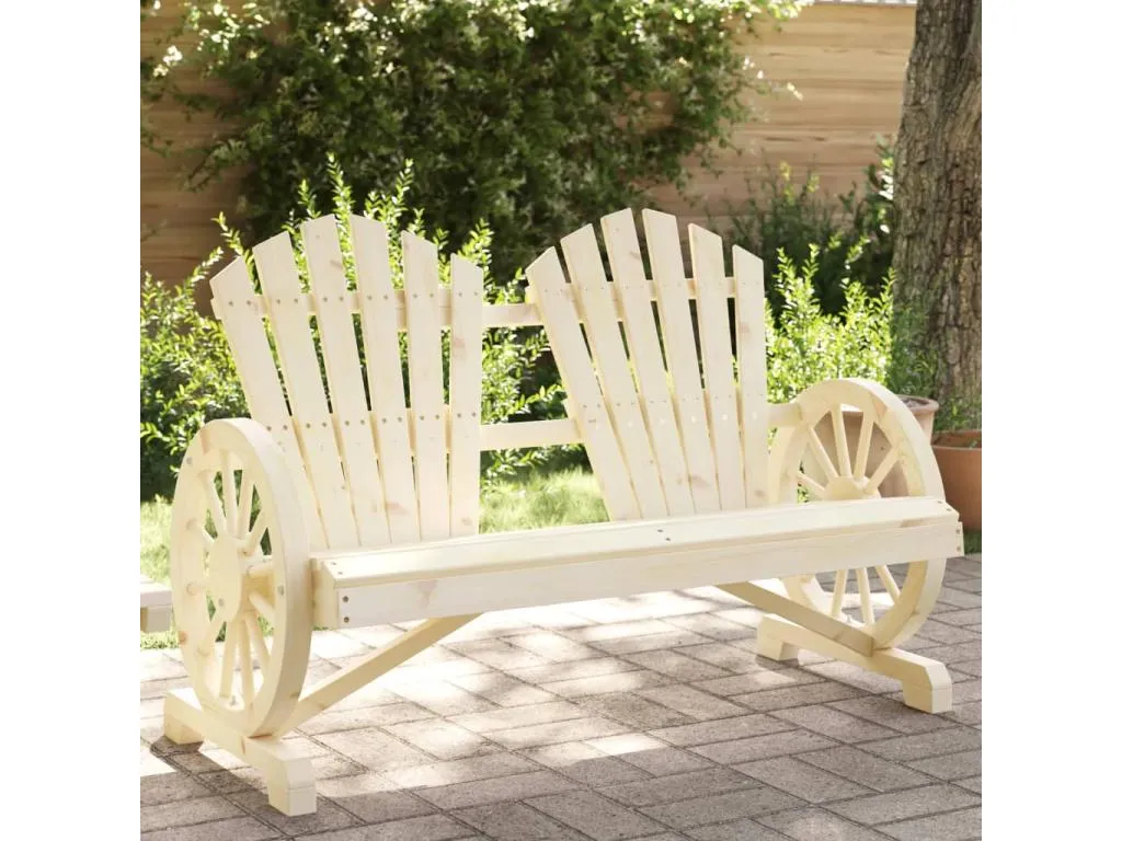 Sillón de jardín Quietena doble madera maciza de abeto
