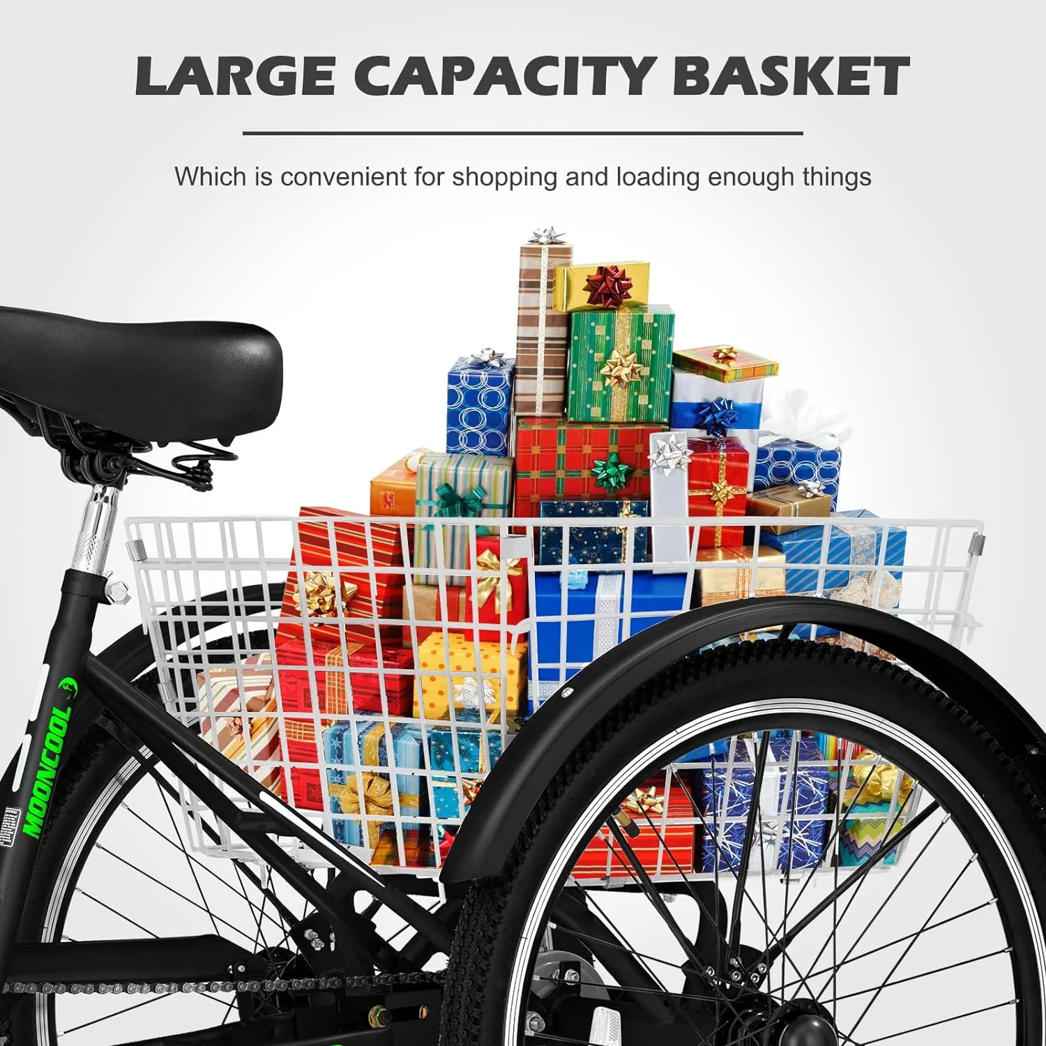 FICISOG 7 Speed Adult Tricycle for Women, 20/24/26 Inch Adult Trike with Basket, 3 Wheel Bikes for Adults Seniors, Cruise Trike for Shopping Picnic - Image 74