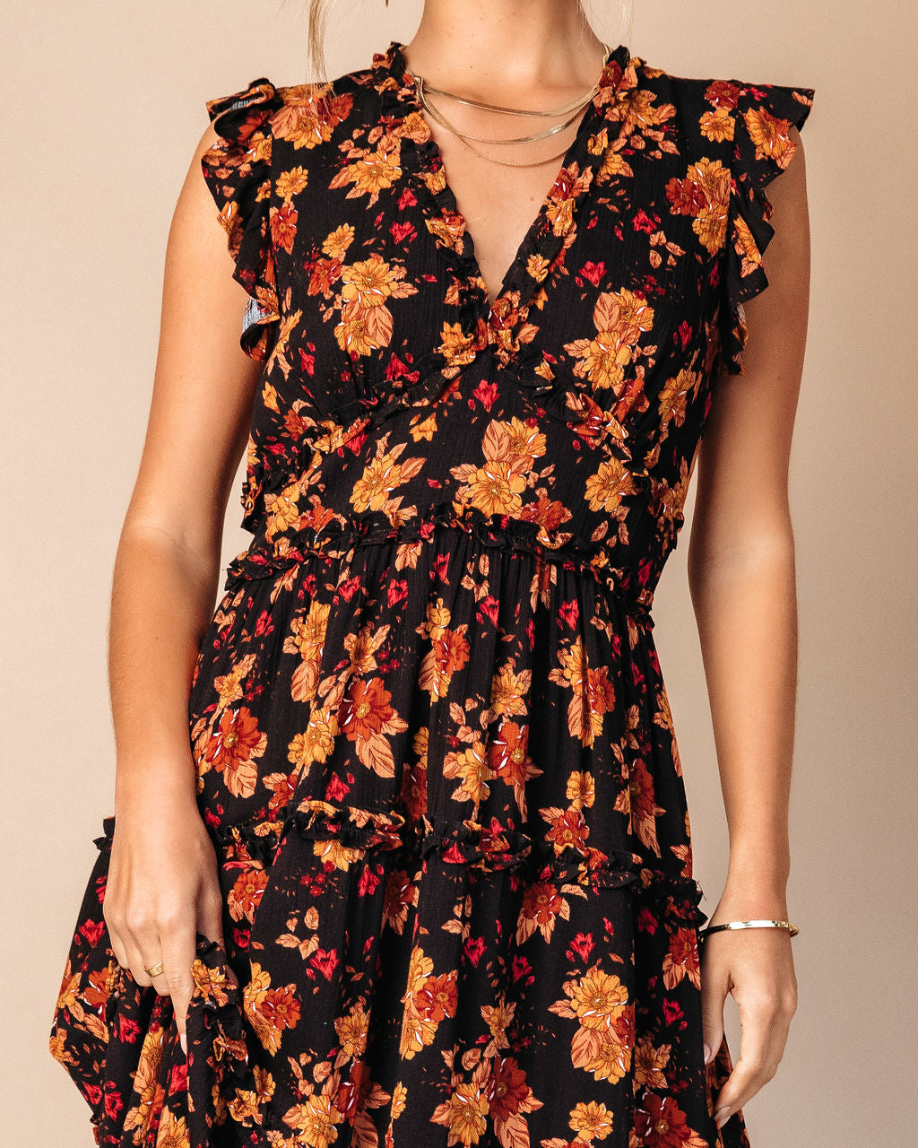 Skye Floral Tiered Maxi Dress - Se7enfashion