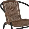 Emma + Oliver Indoor/Outdoor Stacking Rattan Restaurant Patio Chairs, Set of 2, Gray - Image 31