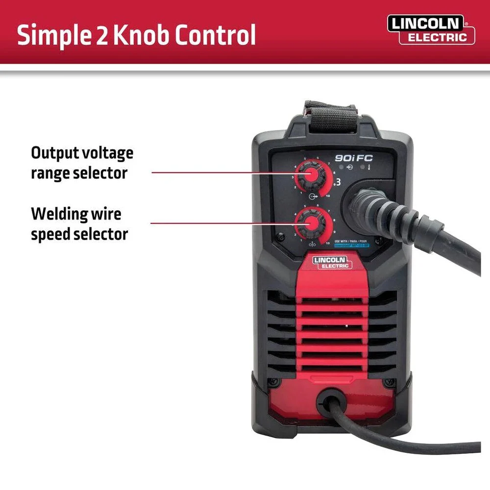 Lincoln Electric Weld-Pak 90i FC Flux-Cored Wire Feed Welder, 120V, 120 Amp, 1/4 in - K5255-1 - Image 5 Lincoln Electric Weld-Pak 90i FC Flux-Cored Wire Feed Welder, 120V, 120 Amp, 1/4 in - K5255-1 - Image 5