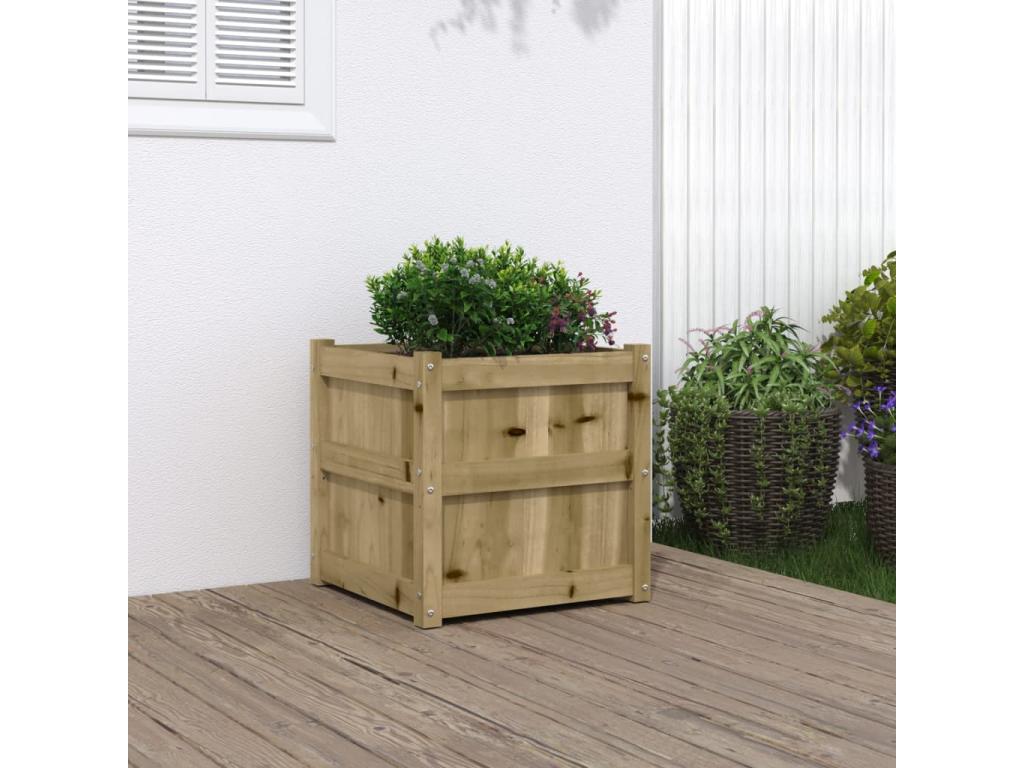 Decoratodo madera maciza de pino impregnada 50x50x50 cm