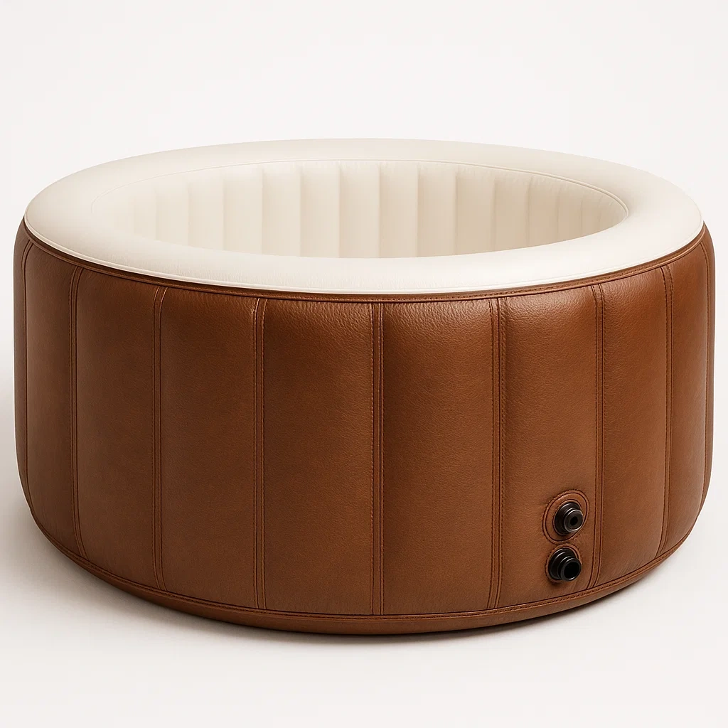 Spas hinchables 196x196x71 cm, 4 seats, circular, brown/white hQiCEQe321lM