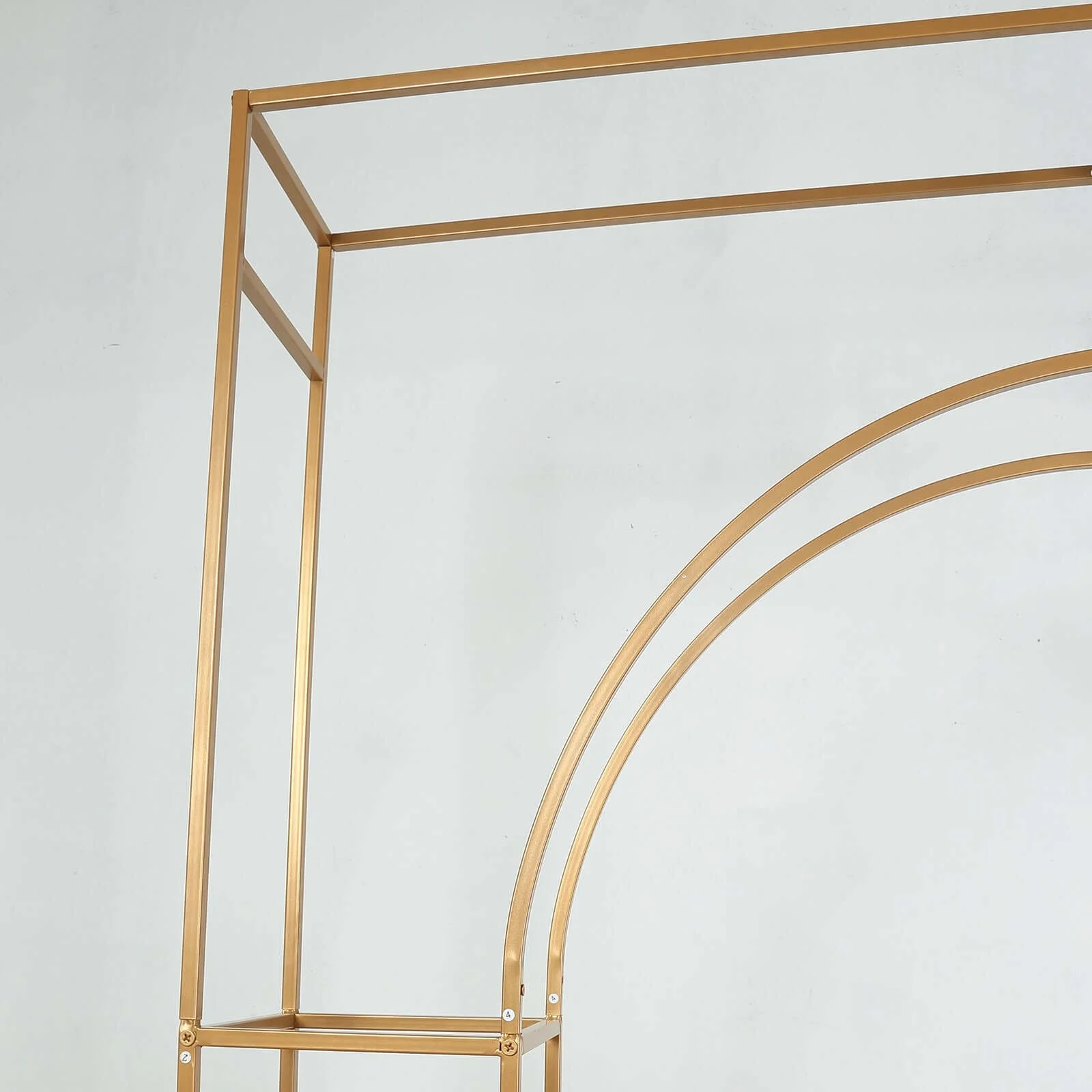 BalsaCircle 7 feet Gold Metal Wedding Arch in Arc de Triomphe Style Party Events Home Decorations Supplies - Image 5