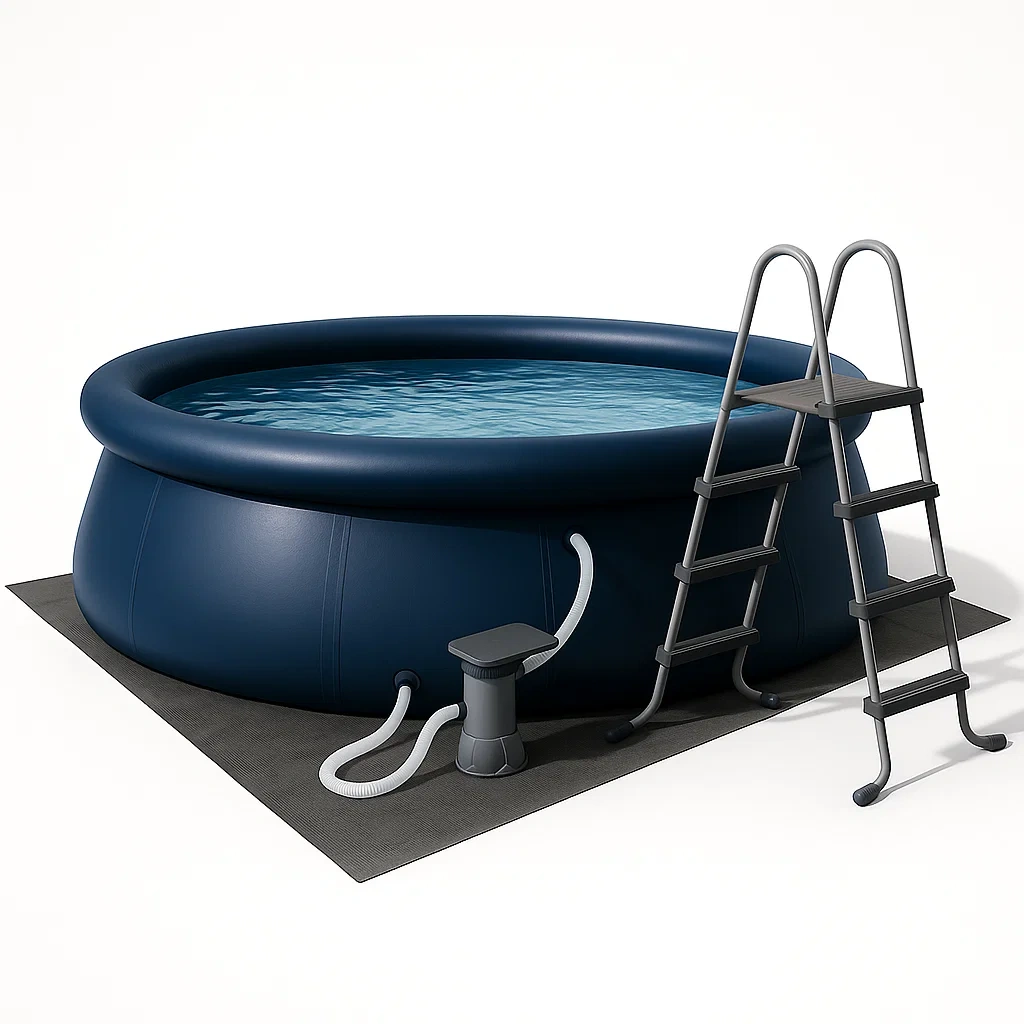 Piscina desmontable 305x76 cm con depuradora redonda color azul marino IzovBlrx11BF