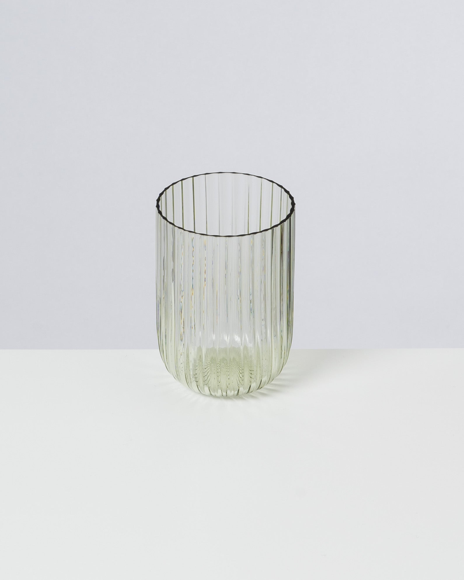 Joia Glas klein riffled smaragd