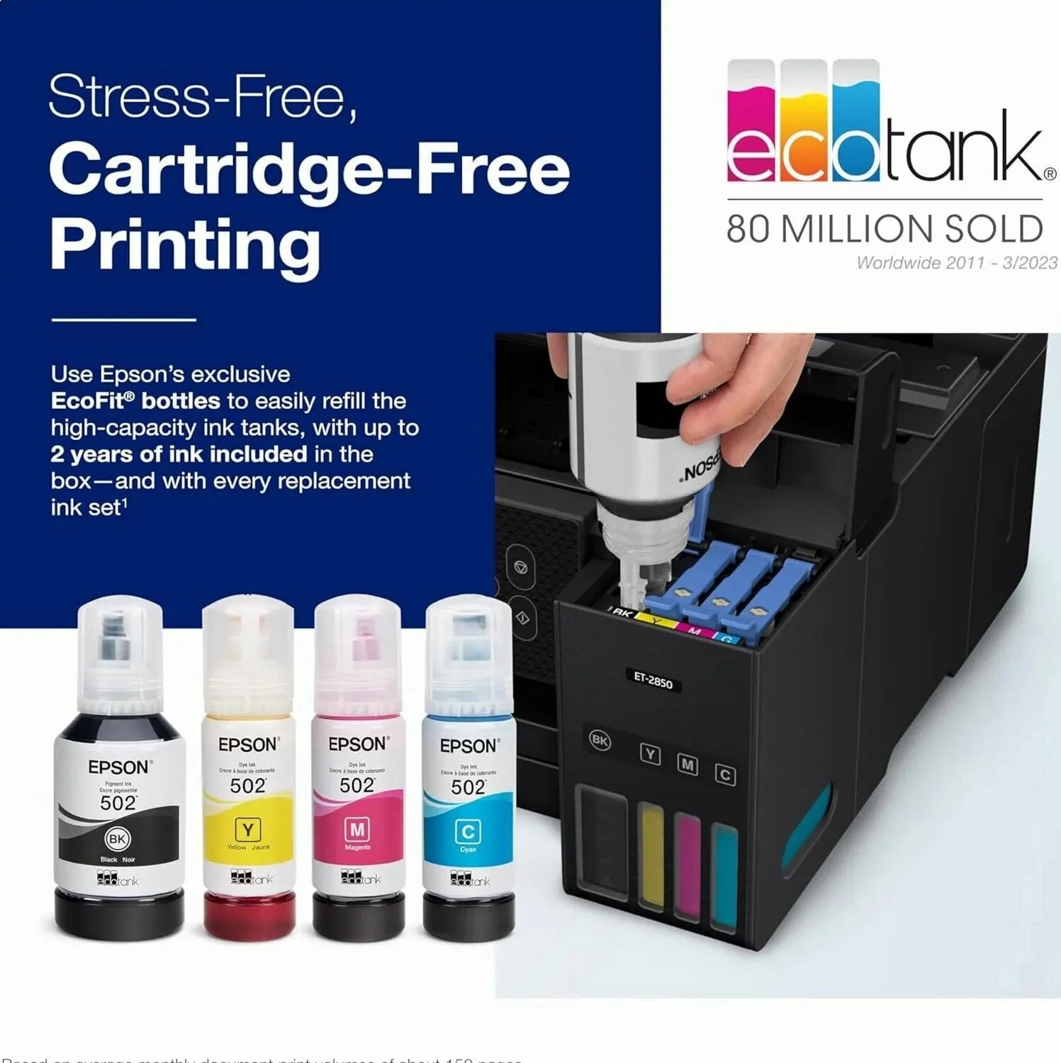 Epson EcoTank ET-4800 Wireless All-in-One Inkjet Printer, White - ET-4800 - Image 5 Epson EcoTank ET-4800 Wireless All-in-One Inkjet Printer, White - ET-4800 - Image 5