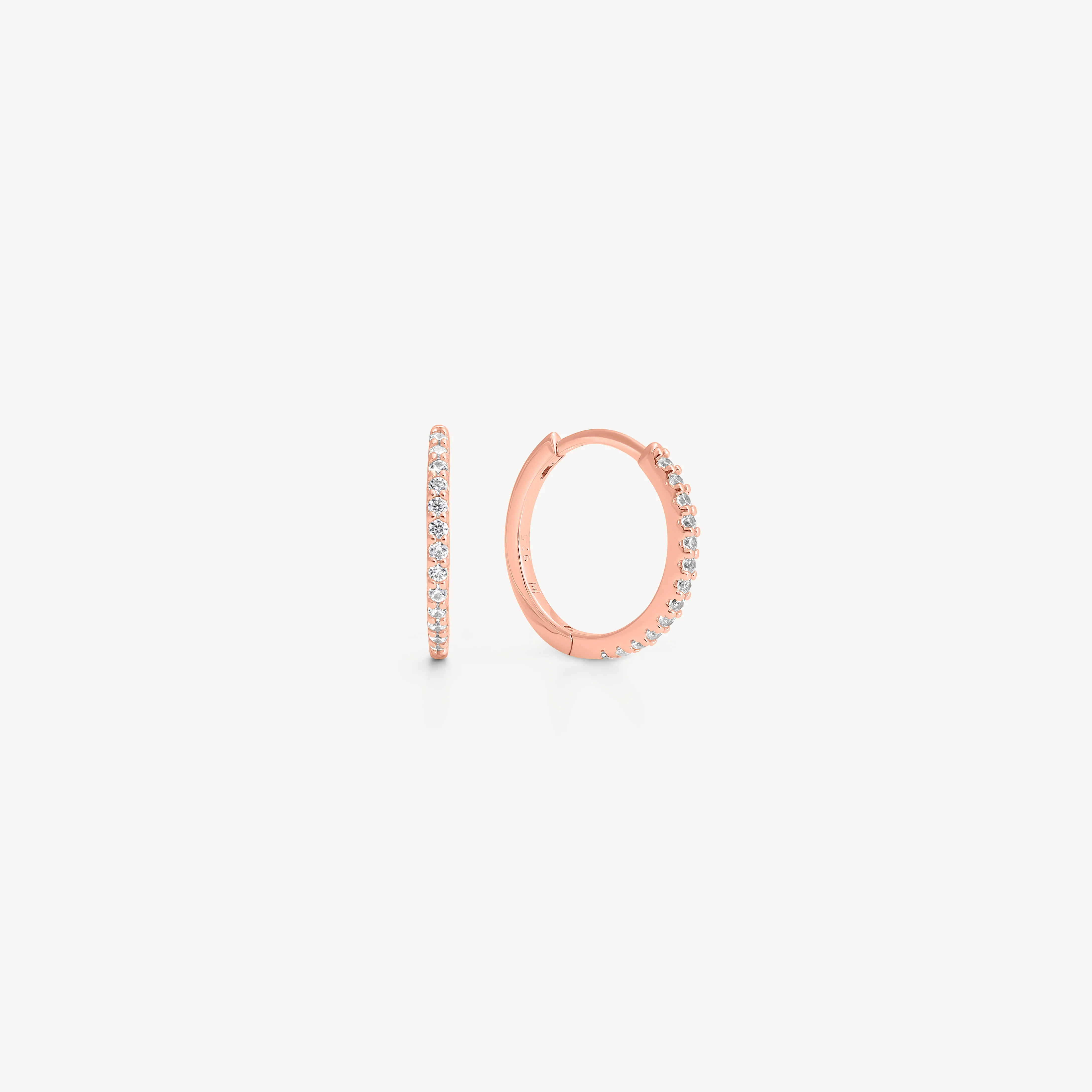 Small Pavé Hoop Earrings