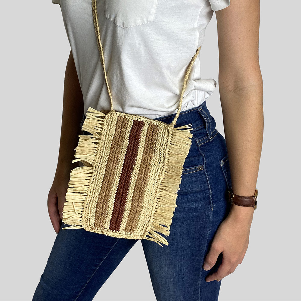 Camalya - Sac bandoulière Gao - Naturel & Marron