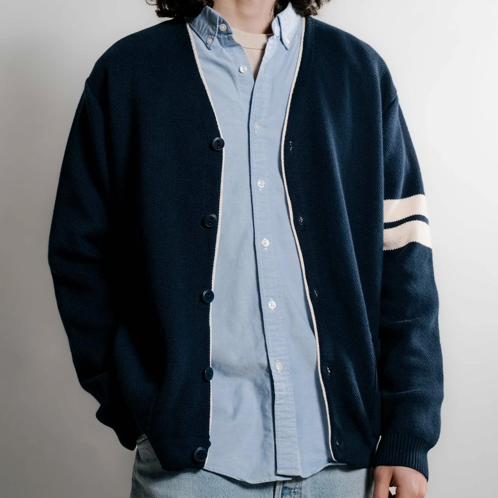 Nitto Knitwear - Cardigan Youri College - Marine