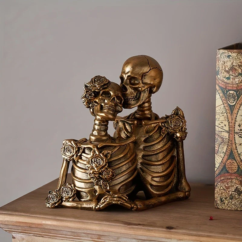 SkullMates™ - Vintage Elegant Gothic Skeleton Couple Figurine - Image 8 SkullMates™ - Vintage Elegant Gothic Skeleton Couple Figurine - Image 8