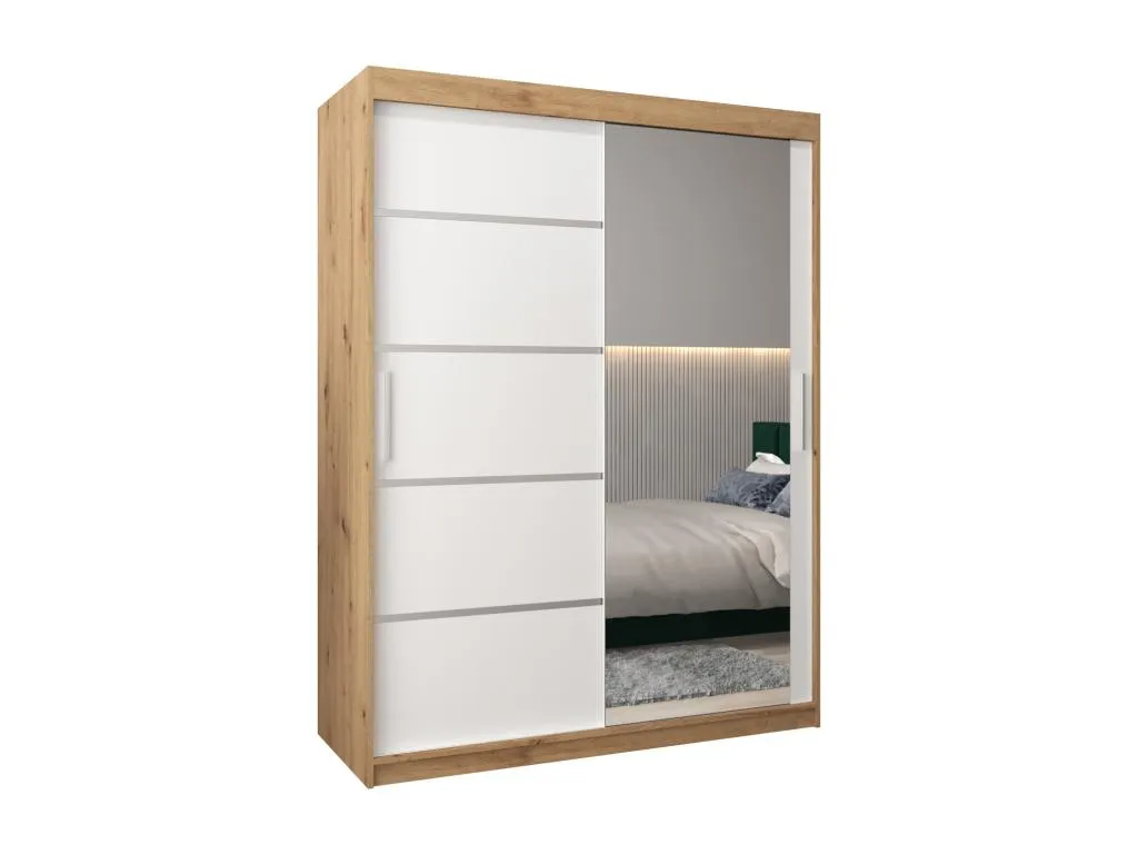 ARMARIO Decounico 2 DE PUERTAS CORREDERAS 200/150/62 2 puertas (artisan/blanco)