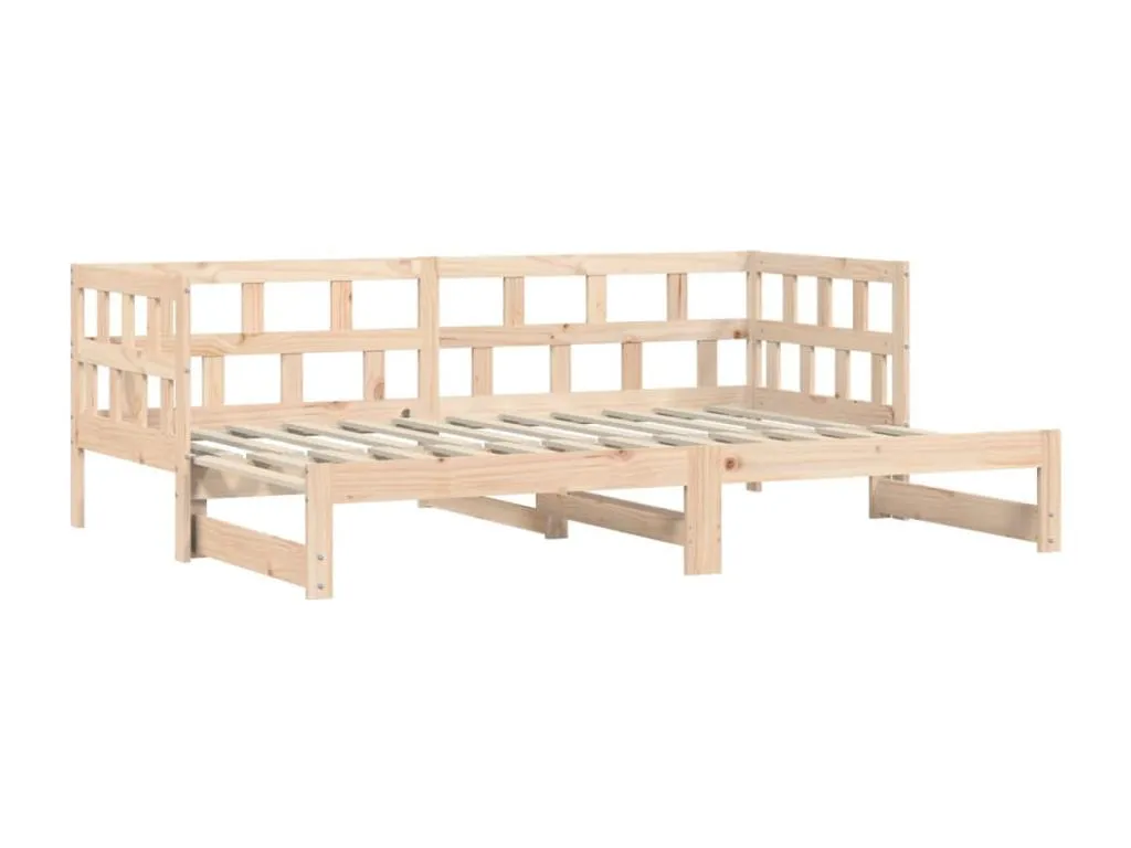 Kavehomedeco Sofá cama Kavehomedeco maciza de Kavehomedeco 90x190 cm Marrón KKAY88123