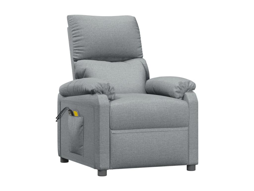 Sillón de masaje eléctrico tela gris claro