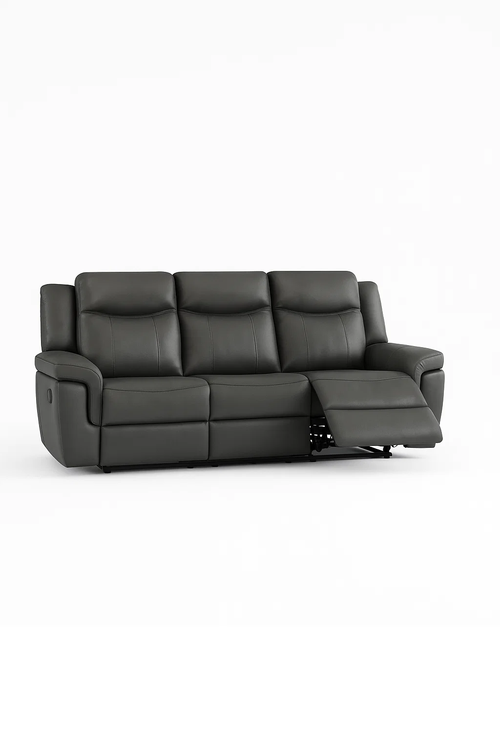 Sofá - 3 plazas reclinable moderno con asiento ergonómico y reposapiés extensible