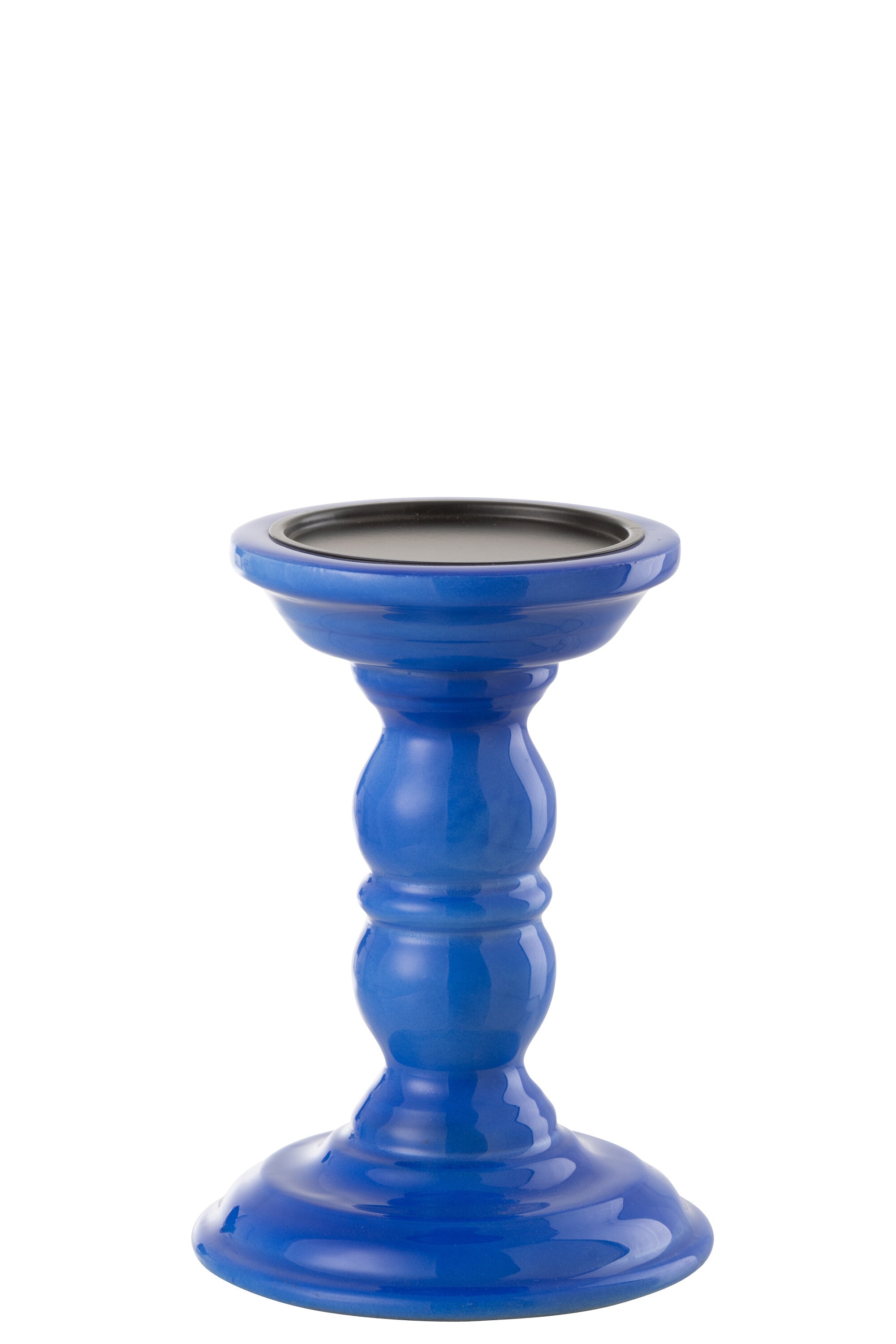 J-Line kandelaar Halter - mangohout - blauw