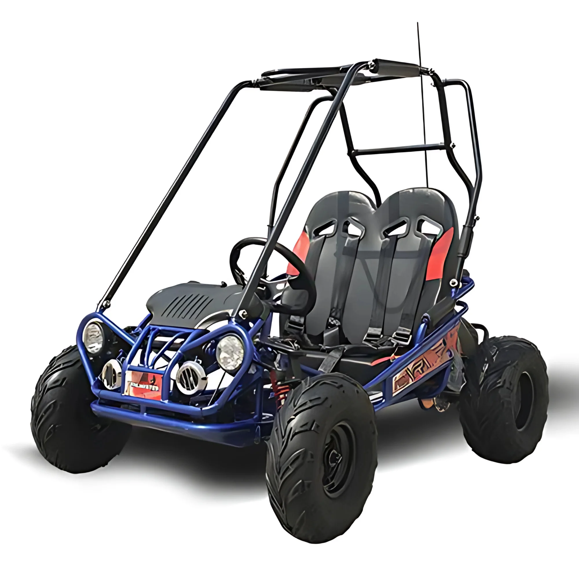 Trailmaster Ultra Mini XRX+ Go Kart Buggy, High Back Seats, Adjustable for Younger Riders, Throttle Limiter and Kill Remote. with Pre-Assembled Version Now! (Plus, Green) - Image 2