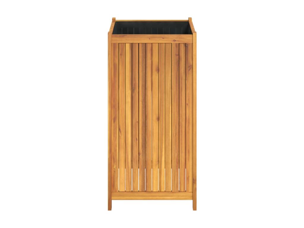 Decoratodo con forro madera maciza de acacia 50x50x100 cm