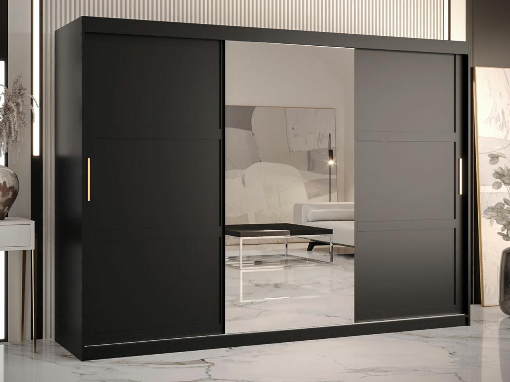 Armario Abodeia G117 - Negro - 200x250x62cm - Puertas de armario Correderas