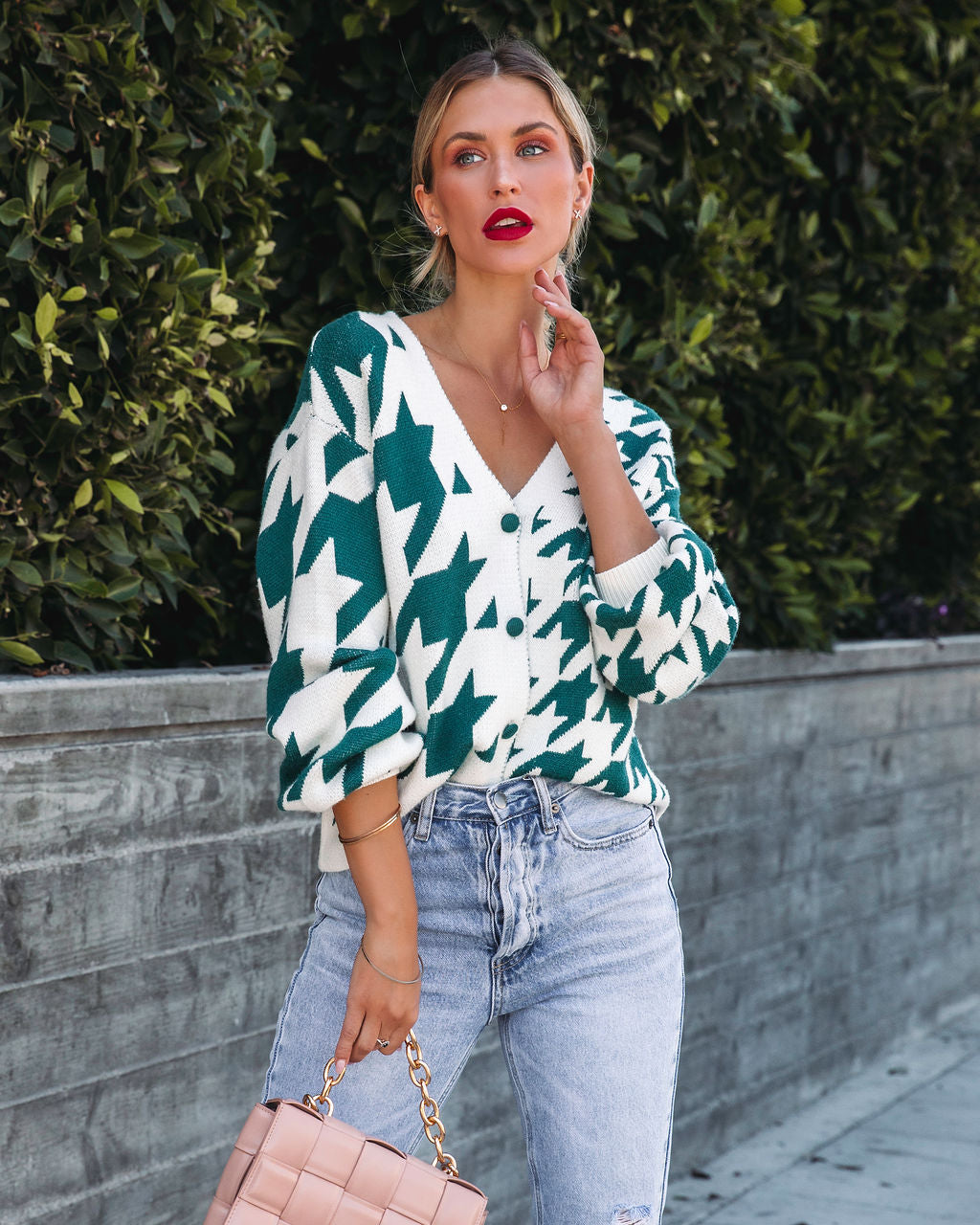 Strike A Pose Houndstooth Cardigan - Se7enfashion