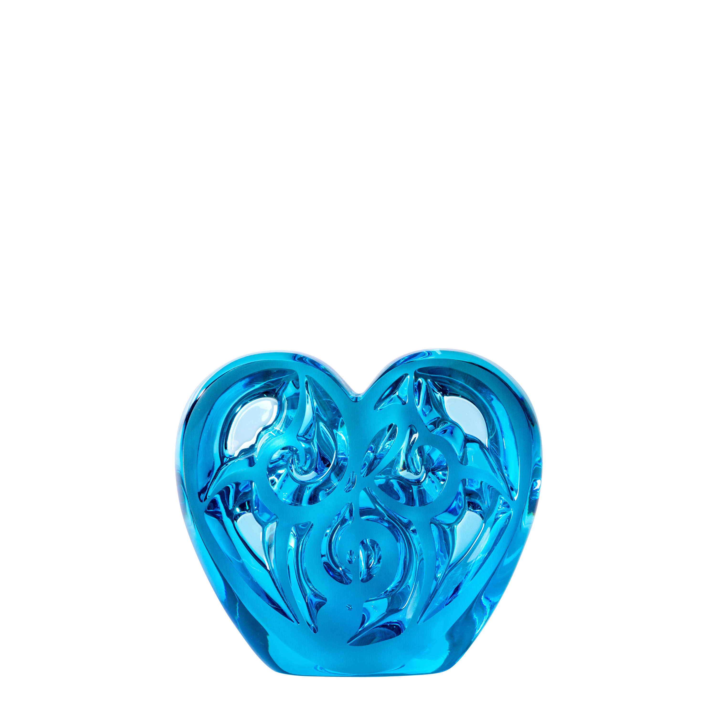 SCULPTURE MUSIC IS LOVE CŒUR - CRISTAL BLEU