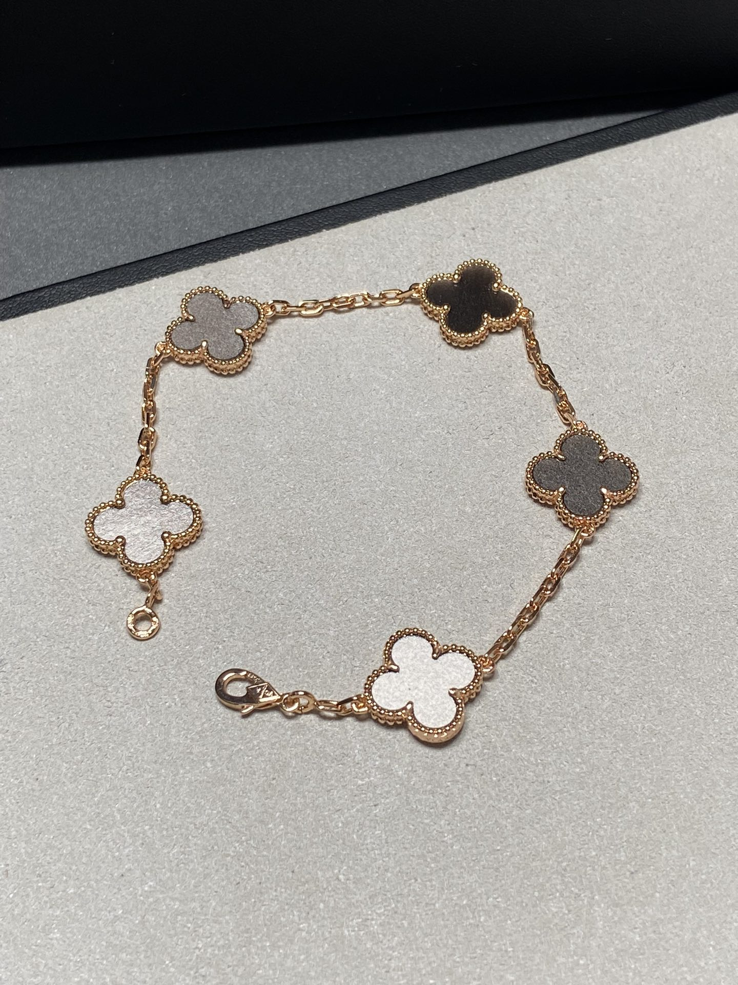 VCA Obsidian Alhambra Bracelet Necklace - Original Replica Club