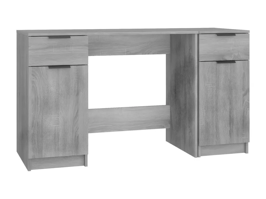 Escritorio con armario lateral Kavehomedeco contrachapada gris Kavehomedeco IMJC77536