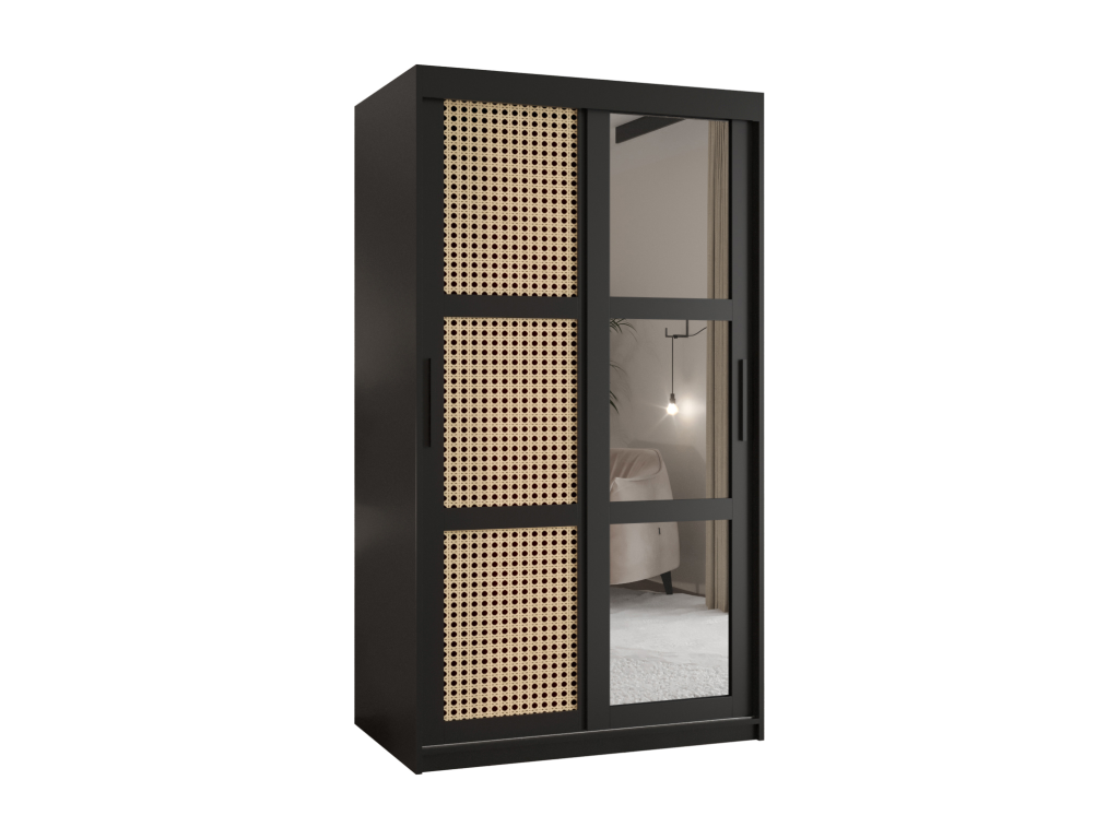 ARMARIO PLECIONKA 2 DE PUERTAS CORREDERAS 200/100/62 2 puertas (negro)