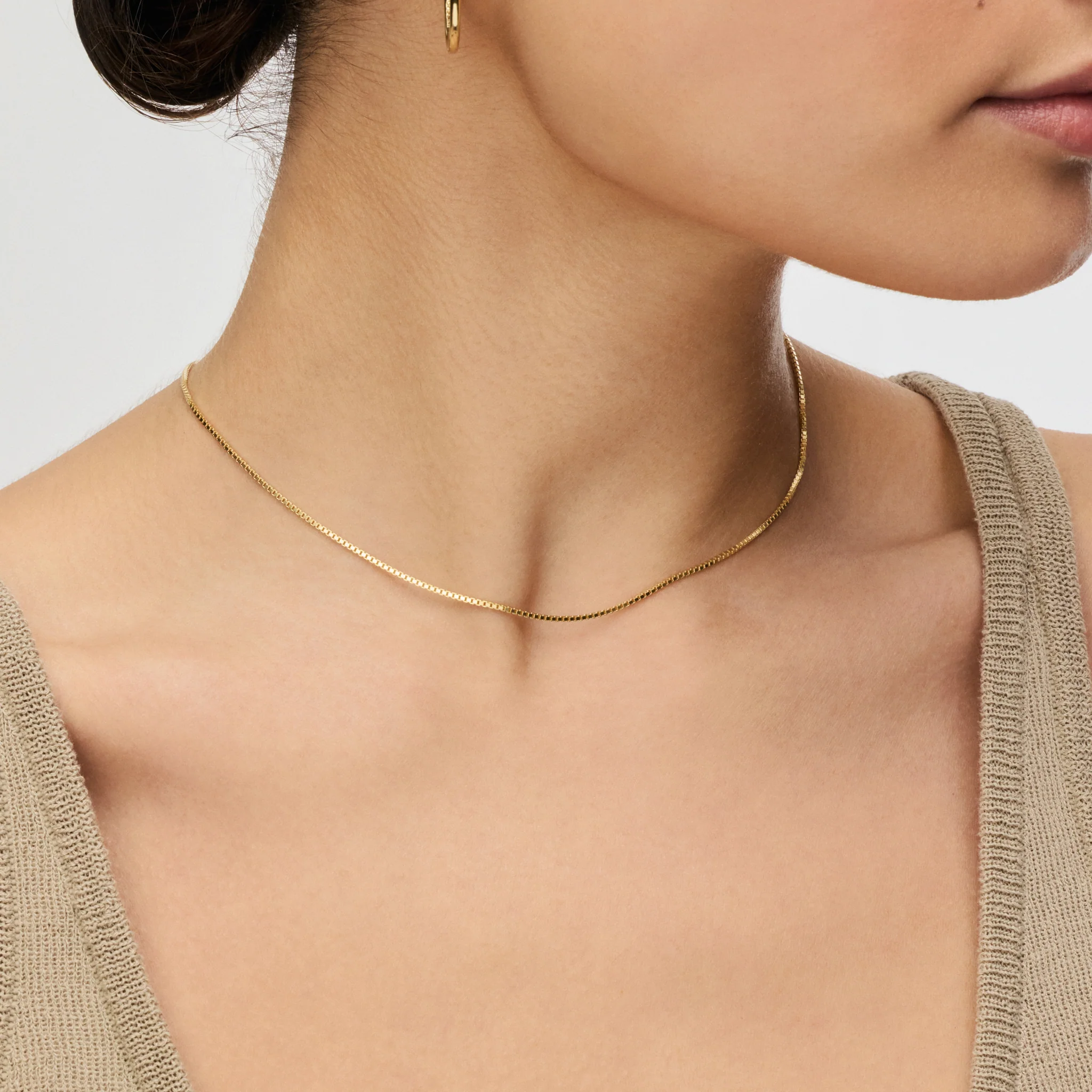Box Chain Slider Necklace