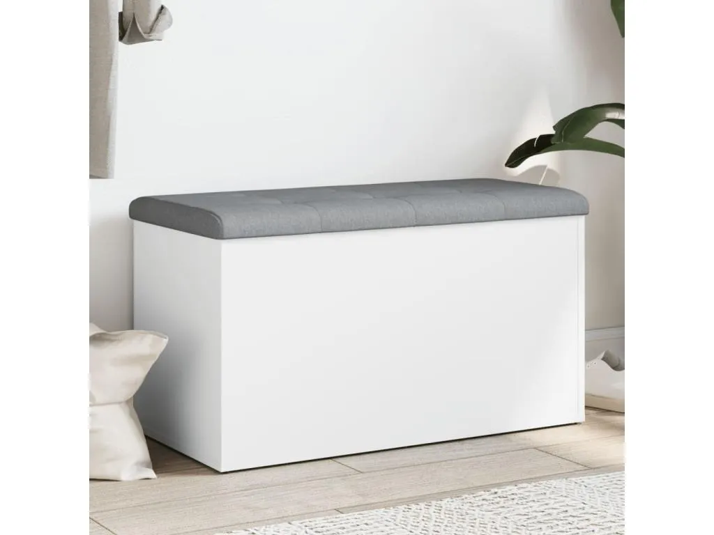 Banco de almacenaje madera contrachapada Nidovia 82x42x45 cm rsj3624683