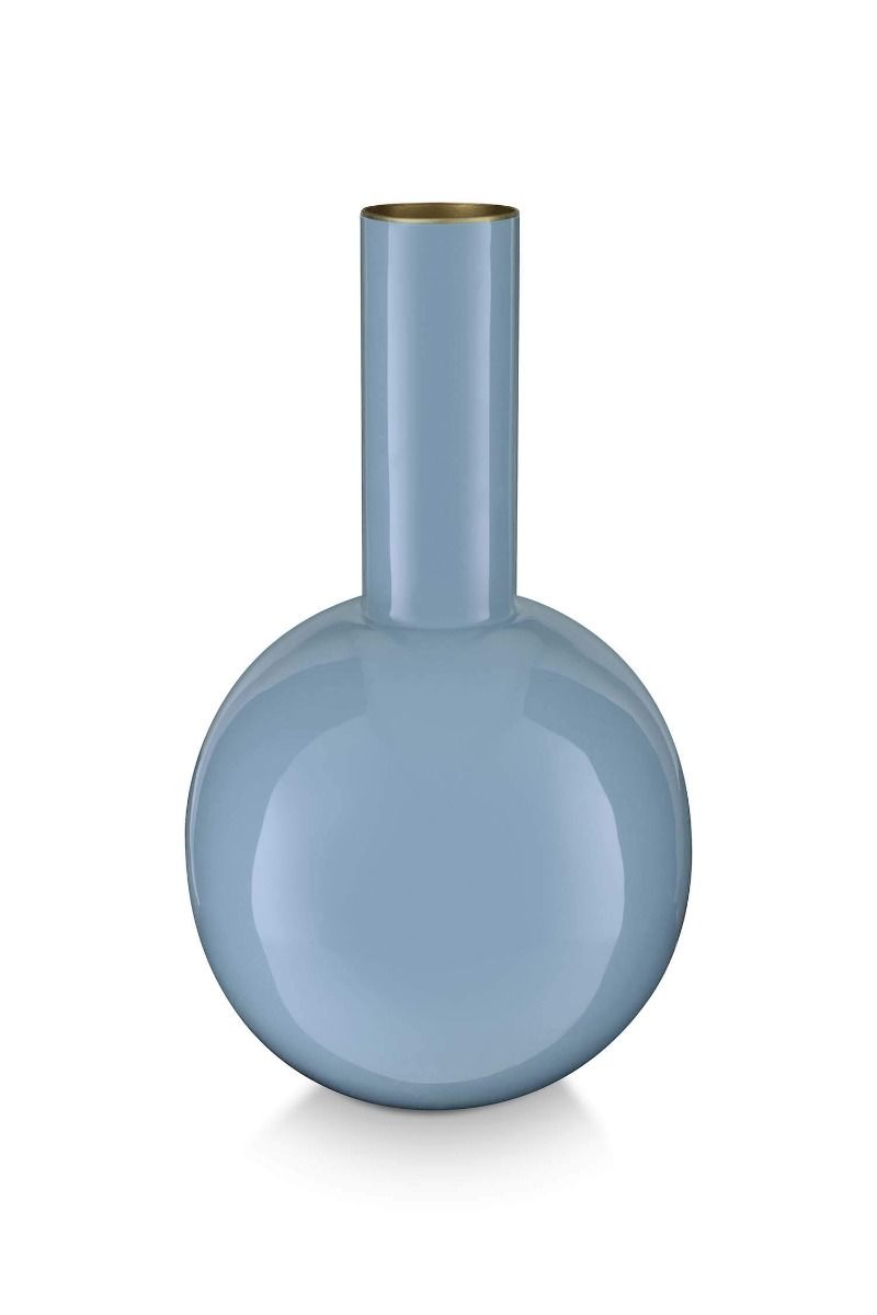 Vase Metal Light Blue 33cm
