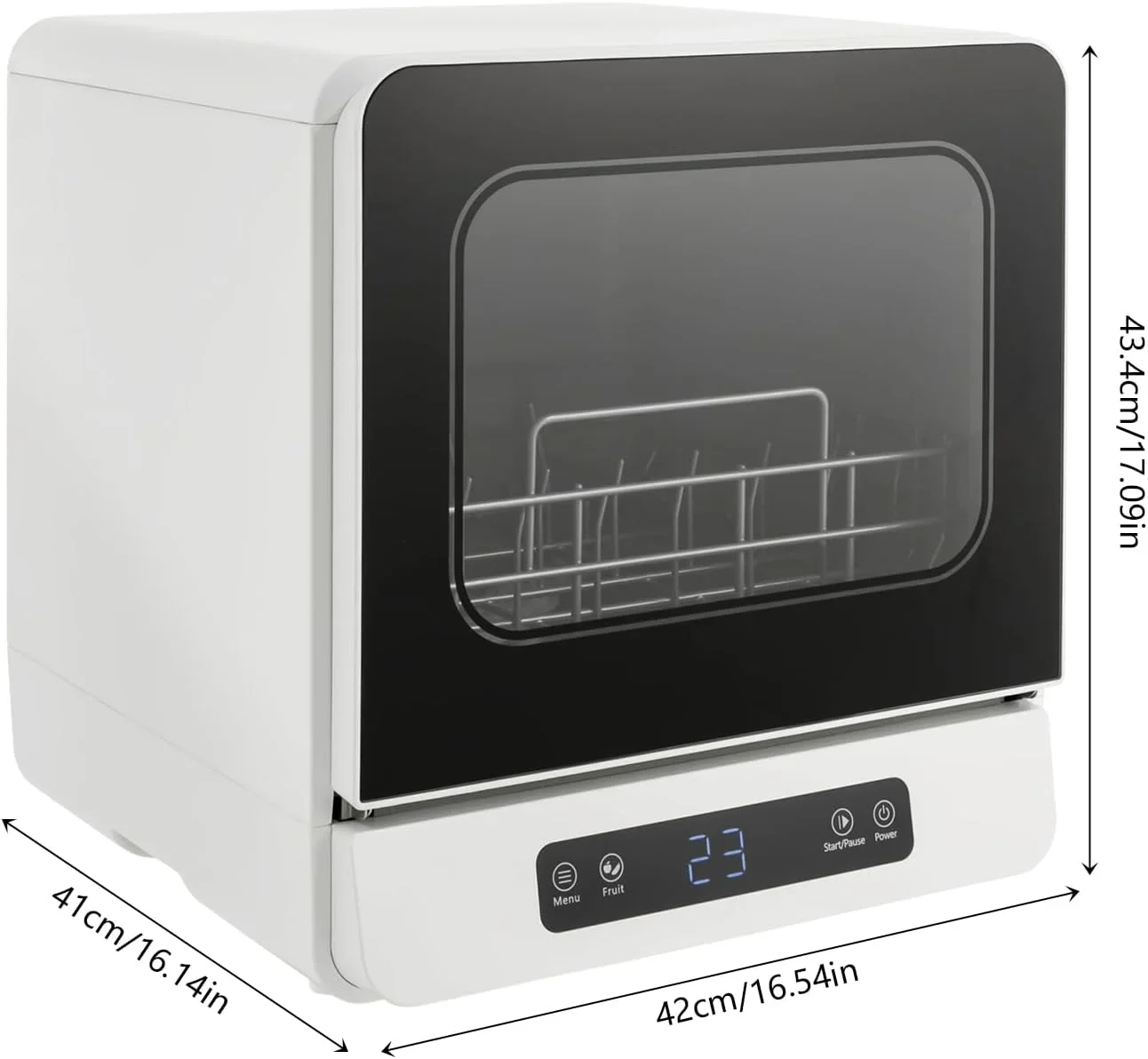 Countertop Dishwasher Compact Dishwasher, Mini Dishwasher with 4.8L Built-in Water Tank 110V Portable Dishwasher 5 Washing Programs 360- Dual Spray