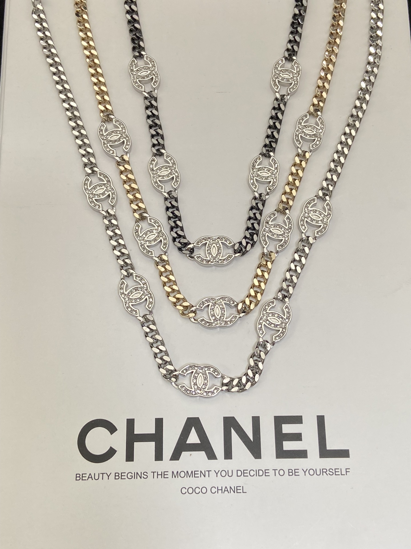 Chanel Classic Flat O Chain Bracelet Choker Necklace - Original Replica Club