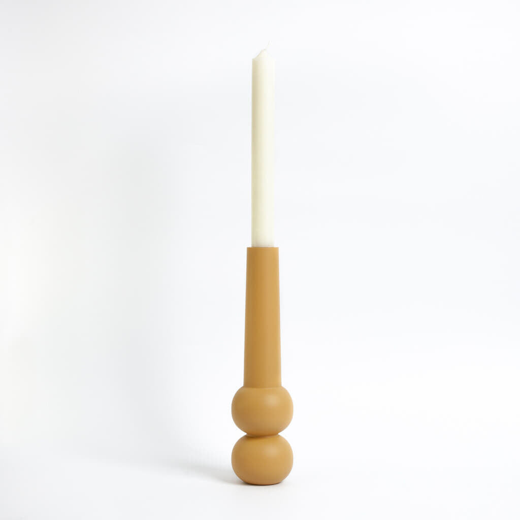 LEMON LILY Candleholder cone high - Yellow