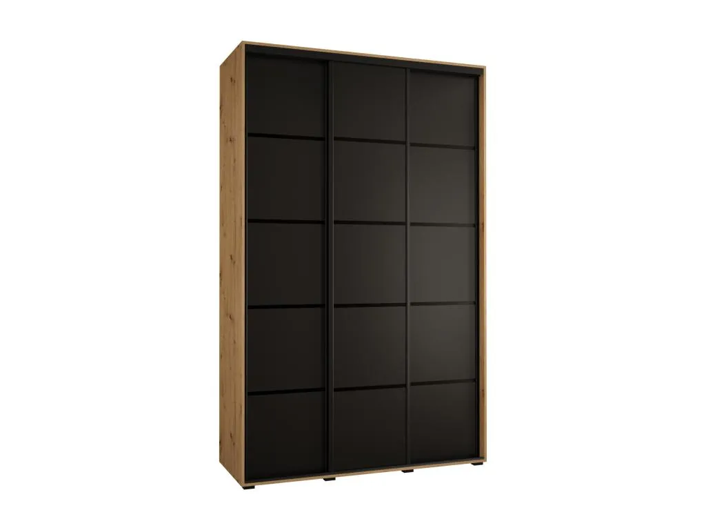 ARMARIO Habitarluz 4 DE PUERTAS CORREDERAS 235.2/170/60 3 puertas (Artisan/Negro/Negro) HPUC56682
