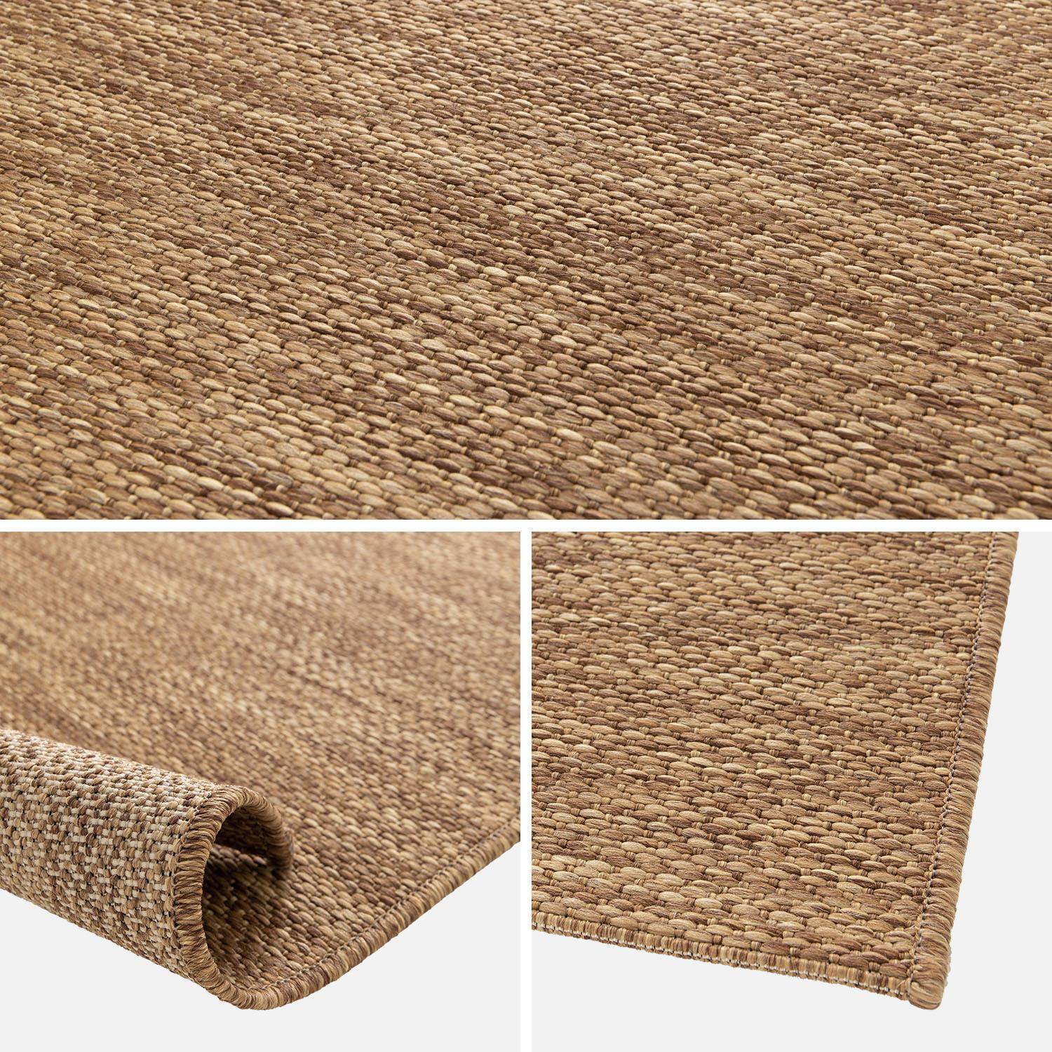 Timothy - Alfombra interior/exterior efecto yute color caramelo