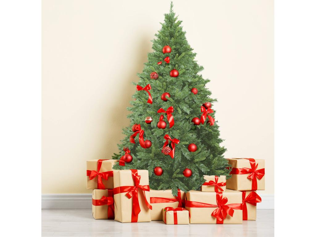 Àrbol de Navidad 150 cm Candy Cane, Pino artificial, Árbol de efectos reales, Árbol de Navidad, 114x114 h150 cm, Verde