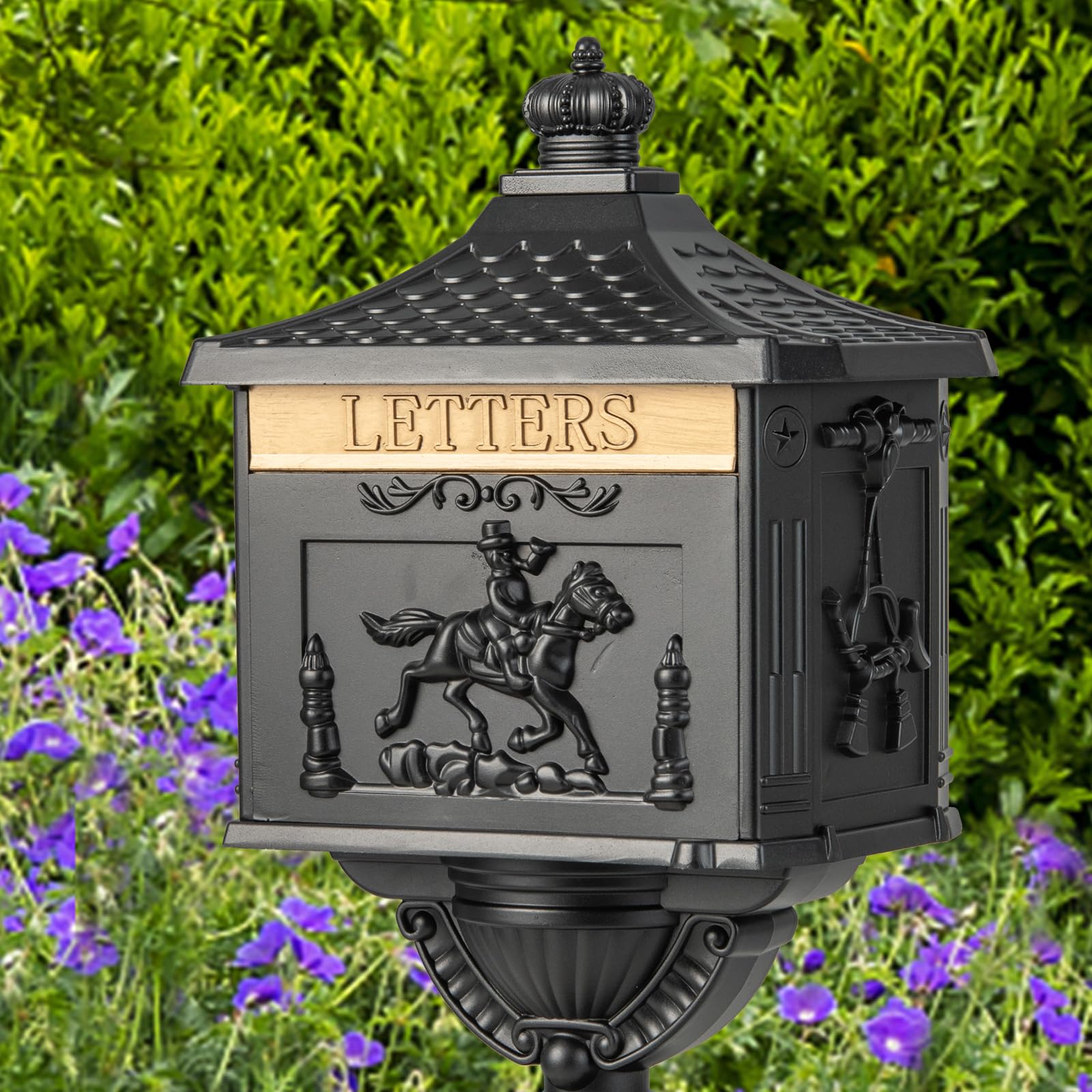 Cast Aluminum Mailbox with Post