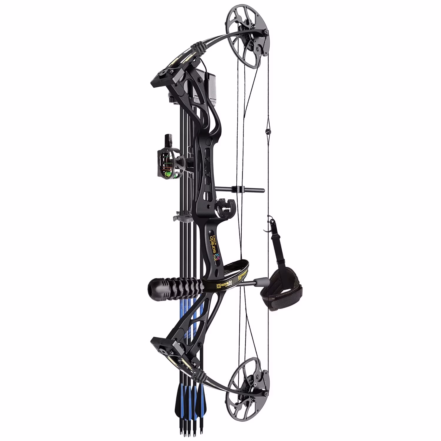 Sanlida Dragonx8 RTH Compound Bow Package, Black, Adjustable 18 - 31 Draw Length, 0 - 70 lb Draw Weight, 310 FPS(Black)