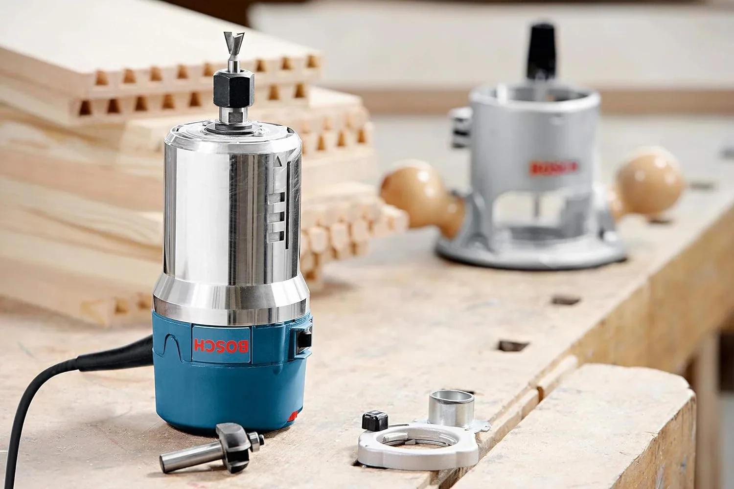 BOSCH Wood Router Tool Combo Kit, 12 Amp, 2.25 Horsepower - 1617EVSPK - Image 16 BOSCH Wood Router Tool Combo Kit, 12 Amp, 2.25 Horsepower - 1617EVSPK - Image 16