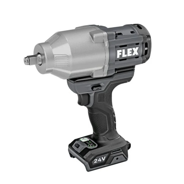 24V Brushless 1/2 Inch Cordless Impact Wrench, Variable Speed, Tool Only - Gray